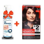 Nevaton 3.4 Koyu Kahve Kalıcı Krem Saç Boyası+E2'Quality Diş Beyazlatıcı Köpük