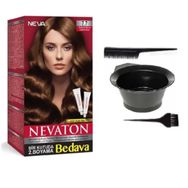 Nevaton 7.7 Karamel Kahve Saç Boyası ve Saç Boyama Seti