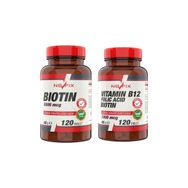 Nevfix Biotin 5000 mcg 120 Tablet + Vitamin B12 Folic Acid Biotin 120 Tablet