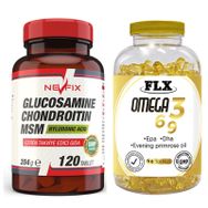 Nevfix Glucosamine Chondroitin MSM 120 Tablet + Flx Omega 3 6 9 90 Yumuşak Kapsül