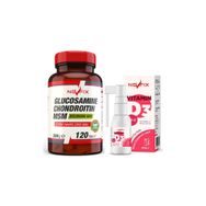 Nevfix Glucosamine Chondroitin MSM 120 Tablet + Vitamin D3 400 IU 20 ml Sprey