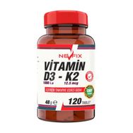 Nevfix Vitamin D3 K2 İçeren 120 Tablet