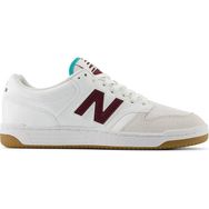 New Balance BB480LFT Beyaz - Bordo Unisex Spor Ayakkabı