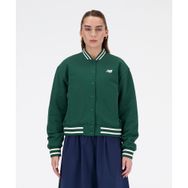 New Balance WJ41509-NWG-335 Yeşil Sportswears Greatest Hits Interlock Jacket Hits Varsity Jacket Kadın Ceket