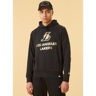 New Era 12893103 Nba Metllc Hdy LoslakKapüşonlu Düz Siyah Erkek Sweatshirt