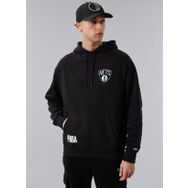 New Era 60284622HALF LOGO OVERSIZED HOODY B Kapüşon Yaka Siyah Erkek Sweatshirt