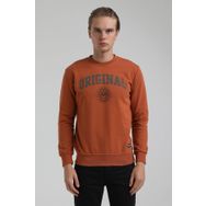 New World 22FWM60132 Bisiklet Yaka Kiremit Erkek Sweatshirt