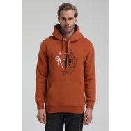 New World 22FWM64030 Kiremit Kapüşonlu Polo Slim Fit Erkek Sweatshirt