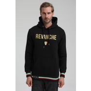 New World 22FWM64036 Siyah Polo Kapüşonlu Slim Fit Erkek Sweatshirt