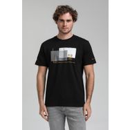 New World 23SSM20294 Siyah Polo Bisiklet Yaka Regular Custom Erkek T-shirt