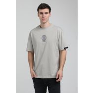 New World 23SSM20331 Gri Polo Bisiklet Yaka Gri Boyalı Erkek T-shirt