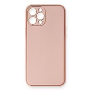 Newface iPhone 12 Pro Max Coco Deri Silikon Kapak Pembe Cep Telefonu Kılıfı