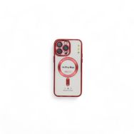 Newface iPhone 14 Pro Max Kross Magsafe Red Silikon Telefon Kılıfı