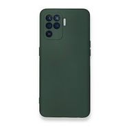 Newface Oppo Reno 5 Lite Nano İçi Kadife Silikon Koyu Yeşil Cep Telefonu Kılıfı