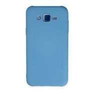 Newface Samsung Galaxy J7 Nano İçi Kadife Silikon Mavi Cep Telefonu Kılıfı