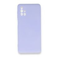 Newface Samsung Galaxy M51 Nano İçi Kadife Silikon Lila Cep Telefonu Kılıfı