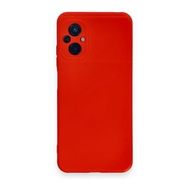 Newface Xiaomi Poco M5 Nano İçi Kadife Silikon Kırmızı Cep Telefonu Kılıfı