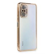 Newface Xiaomi Redmi Note 10 Pro Gold Razer Lensli Silikon Kılıf
