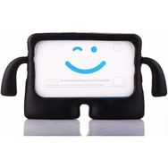 Nezih Case Samsung Tab E T560 9.6 Inç Standlı Renkli Tasarım Siyah + Nano Ekran Koruyucu Siyah Silikon Cep Telefonu Kılıf