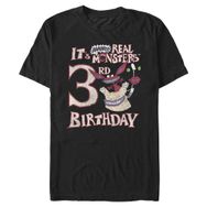 Nickelodeon Big & Tall Aaahh Monsters a Real Monsterific Black Erkek T-shirt