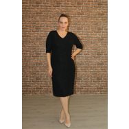 Nidya Moda 4009RS Siyah Simli Kadın Elbise