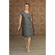 Nidya Moda 4035LS V Yaka Siyah Kadın Elbise