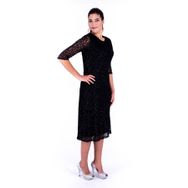 Nidya Moda 4036YS Siyah Dantel Kadın Elbise