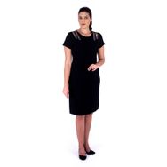 Nidya Moda 4107 Taş Işli Siyah Kadın Elbise