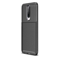 Nihcase Xiaomi Redmi K30 Negro Karbon Desenli Kahverengi Silikon Cep Telefonu Kılıf