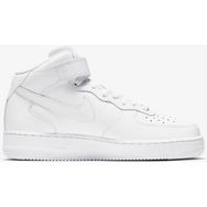 Nike Air Force 1 07 Mid Leather Sneaker Hakiki Deri Yüksek Bilek Günlük Beyaz Unisex Spor Ayakkabı