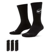 Nike DA2123-010 U NK Crew Everyday Bball 3PR Siyah Unisex Basketbol Çorabı