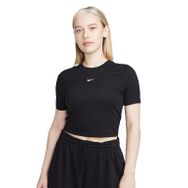 Nike FB2873-010 Siyah Sportswear EssenTial Kadın Dar Kesim Günlük Tişört