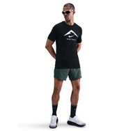 Nike FQ3914-014 Siyah Dri-Fit Tee Trail Logo Erkek Koşu T-Shirt