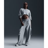 Nike FV7512-063 Sportswear Low-Rise Oversized French Terry Open-Hem Pants Gri Kadın Eşofman Altı