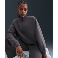 Nike HQ8188-036 Gri 24.7 ImpossiblySoft Dri-FIT Oversized 1/2-Zip Top Kadın Sweatshirt