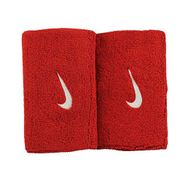 Nike Swoosh Doublewide Wristbands 2 Pk Varsıty Red/Whıte Bileklik