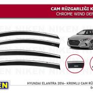 Niken Hyundai Elantra 2016-2017-2018 Kromlu Cam Rüzgarlığı