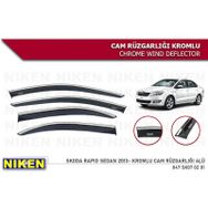 Niken Skoda Rapid Sedan 2013 Kromlu Cam Rüzgarlığı