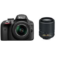 Nikon D3300 18-55mm VR II + 55-200mm VR II Duble Lens DSLR Siyah Fotoğraf Makinesi