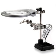Nikula MG16129-B 130 mm 2.5 x 5 x Mercek Masa Üstü Ledli Mini Büyüteç Havya Stand PCB Tutucu