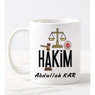 Nil Hediye Hakim Temalı Beyaz Kupa