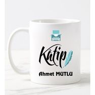 Nil Hediye Katip Temalı Beyaz Kupa
