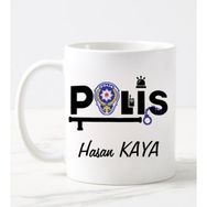 Nil Hediye Polis Temalı Beyaz Kupa