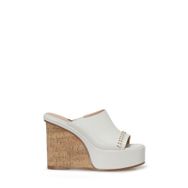 Nine West Corin 4FX Bej Kadın Dolgu Topuk Terlik