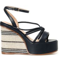 Nine West Corow 4FX Lacivert Dolgu Topuk Kadın Sandalet