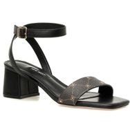 Nine West Manl 4FX Siyah Topuklu Kadın Sandalet