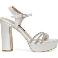 Nine West MUTLE 3FX Kırık Beyaz Kadın Topuklu Sandalet