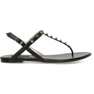 Nine West Muud 3FX Siyah Kadın Düz Sandalet