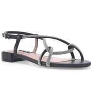 Nine West Nayeme 3FX Siyah Kadın Düz Sandalet