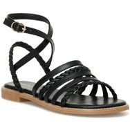 Nine West Wedde 4FX Siyah Kadın Düz Sandalet